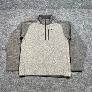 Patagonia Better Sweater 1/4 Zip Fleece Pullover Mens‎ Large Gray 25523 FA19